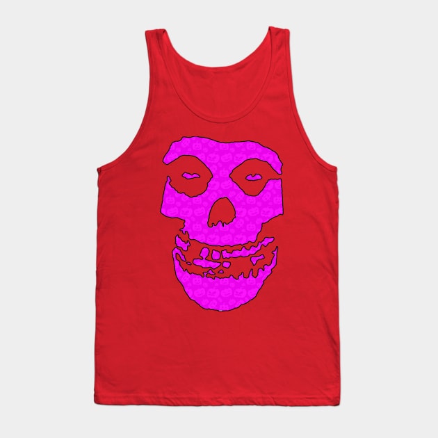 Crimson Ghost - Pink Halloween Pumpkins Tank Top by Controlled Chaos